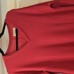 Magellan Outdoors Women's Ribbed V-Neck Sweater in Pink